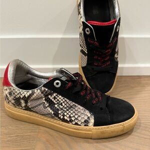 Zadig & Voltaire Black and Silver Sneakers